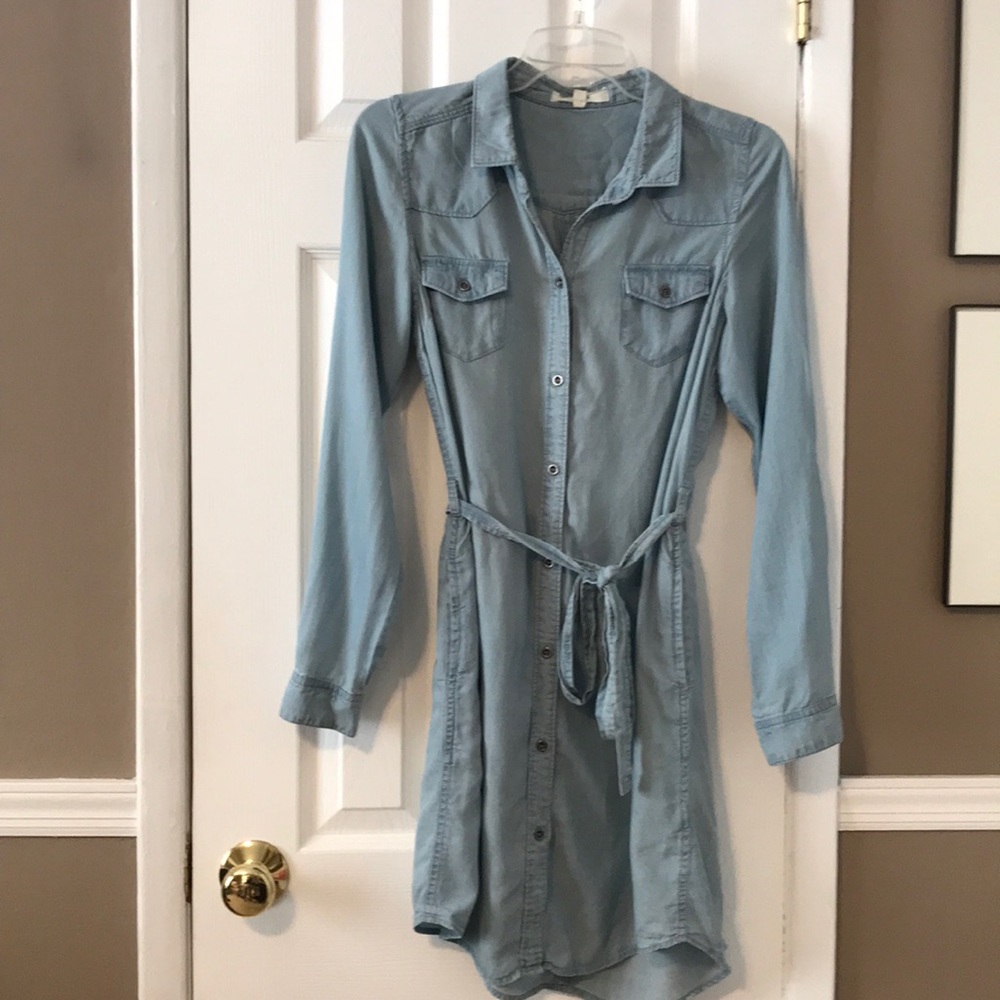 Love Tree Chambray Button Down Dress - image 1